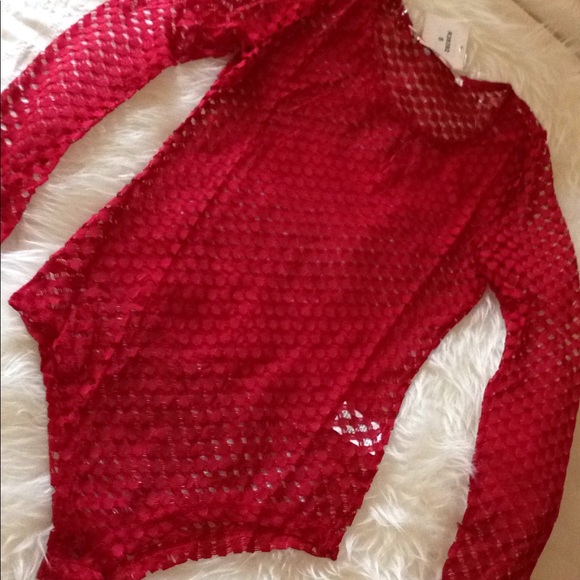 #83 Long sleeve round neck mesh bodysuit - Picture 2 of 7